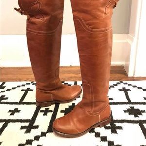 Timberland Tan Leather Over the Knee Boots